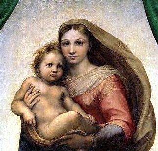 RAFAEL_-_Madonna_Sixtina_(Gemäldegalerie_Alter_Meister,_Dresden,_1513-14__Óleo_sobre_lienzo,_265_x_196_cm) - Copia