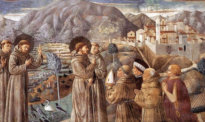 Benozzzo Gozzoli- vita di S, Francesco