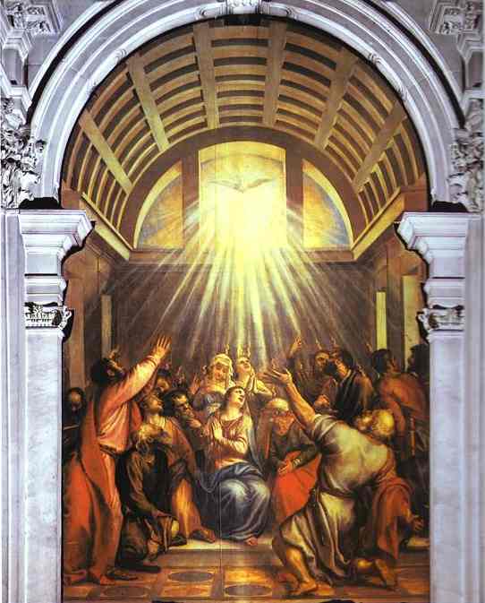 Tiziano , la Pentecoste, Basilica di S. Maria della salute, Venezia